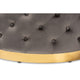 Baxton Studio Sasha Glam and Luxe Grey Velvet Fabric Upholstered Gold Finished Round Cocktail Ottoman WHI-TSF-6689-Grey-Gold-Otto