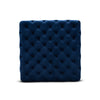 Baxton Studio Verene Glam and Luxe Royal Blue Velvet Fabric Upholstered Gold Finished Square Cocktail Ottoman
