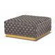 Baxton Studio Noah Luxe and Glam Grey Velvet Fabric Upholstered and Gold Finished Square Cocktail Ottoman WHI-TSF-6709-Grey-Gold-Otto