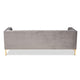Baxton Studio Zanetta Glam and Luxe Gray Velvet Upholstered Gold Finished Sofa WHI-TSF-7723-Grey-Gold-SF