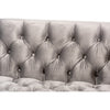 Baxton Studio Zanetta Glam and Luxe Gray Velvet Upholstered Gold Finished Sofa WHI-TSF-7723-Grey-Gold-SF