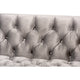 Baxton Studio Zanetta Glam and Luxe Gray Velvet Upholstered Gold Finished Sofa WHI-TSF-7723-Grey-Gold-SF