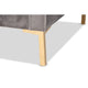 Baxton Studio Zanetta Glam and Luxe Gray Velvet Upholstered Gold Finished Sofa WHI-TSF-7723-Grey-Gold-SF