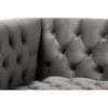 Baxton Studio Zanetta Luxe and Glamour Grey Velvet Upholstered Gold Finished Lounge Chair