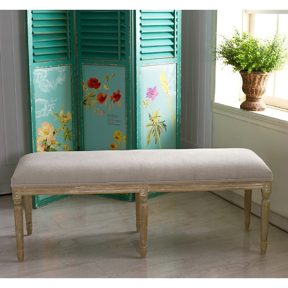 Baxton Studio Clairette Wood Traditional French Bench