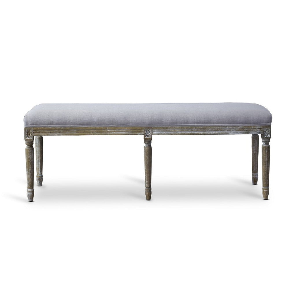 Baxton Studio Clairette Wood Traditional French Bench WHI-TSF-9303-Beige-OTTO