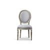 Baxton Studio Clairette Wood Traditional French Accent Chair-Round WHI-TSF-9315-Beige-CC