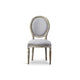 Baxton Studio Clairette Wood Traditional French Accent Chair-Round WHI-TSF-9315-Beige-CC