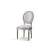 Baxton Studio Clairette Wood Traditional French Accent Chair-Round WHI-TSF-9315-Beige-CC