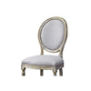 Baxton Studio Clairette Wood Traditional French Accent Chair-Round WHI-TSF-9315-Beige-CC