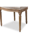 Baxton Studio Adelia French Vintage Cottage Weathered Oak Finish Wood and Beige Fabric Upholstered Dining Side Chair with Round Cane Back