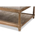 Baxton Studio Carlotta French Country Weathered Oak Beige Linen Rectangular Coffee Table Ottoman