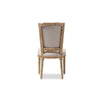 Baxton Studio Cadencia French Vintage Cottage Weathered Oak Finish Wood and Beige Fabric Upholstered Dining Side Chair