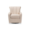 Baxton Studio Rayner Modern and Contemporary Beige Fabric Upholstered Swivel Chair WHI-TSF7715-Beige-CC