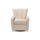 Baxton Studio Rayner Modern and Contemporary Beige Fabric Upholstered Swivel Chair WHI-TSF7715-Beige-CC