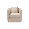 Baxton Studio Micah Modern and Contemporary Beige Fabric Upholstered Tufted Swivel Chair WHI-TSF7718-Beige-CC