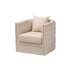 Baxton Studio Micah Modern and Contemporary Beige Fabric Upholstered Tufted Swivel Chair WHI-TSF7718-Beige-CC
