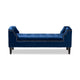 Baxton Studio Perret Modern and Contemporary Royal Blue Velvet Fabric Upholstered Espresso Finished Wood Bench