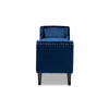 Baxton Studio Perret Modern and Contemporary Royal Blue Velvet Fabric Upholstered Espresso Finished Wood Bench