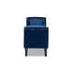 Baxton Studio Perret Modern and Contemporary Royal Blue Velvet Fabric Upholstered Espresso Finished Wood Bench