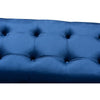 Baxton Studio Perret Modern and Contemporary Royal Blue Velvet Fabric Upholstered Espresso Finished Wood Bench