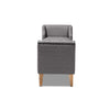 Baxton Studio Perret Modern and Contemporary Gray Linen Fabric Upholstered Oak Brown Finished Wood Bench