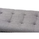 Baxton Studio Perret Modern and Contemporary Gray Linen Fabric Upholstered Oak Brown Finished Wood Bench