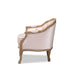 Baxton Studio Genevieve Traditional French Provincial Light Pink Velvet Upholstered White-Washed Oak Wood Armchair WHI-TSF7766-Light-Pink-CC
