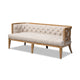 Baxton Studio Agnes French Provincial Beige Linen Fabric Upholstered and White-Washed Oak Wood Sofa WHI-TSF99113-Beige-Natural-Oak-SF