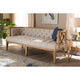Baxton Studio Agnes French Provincial Beige Linen Fabric Upholstered and White-Washed Oak Wood Sofa WHI-TSF99113-Beige-Natural-Oak-SF
