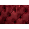 Baxton Studio Avara Glam and Luxe Burgundy Velvet Fabric Upholstered Gold Finished Button Tufted Bench Ottoman