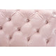Baxton Studio Avara Glam and Luxe Light Pink Velvet Fabric Upholstered Gold Finished Button Tufted Bench Ottoman