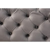 Baxton Studio Avara Glam and Luxe Gray Velvet Fabric Upholstered Gold Finished Button Tufted Bench Ottoman