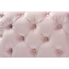 Baxton Studio Avara Glam and Luxe Light Pink Velvet Fabric Upholstered Gold Finished Button Tufted Ottoman