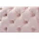 Baxton Studio Avara Glam and Luxe Light Pink Velvet Fabric Upholstered Gold Finished Button Tufted Ottoman