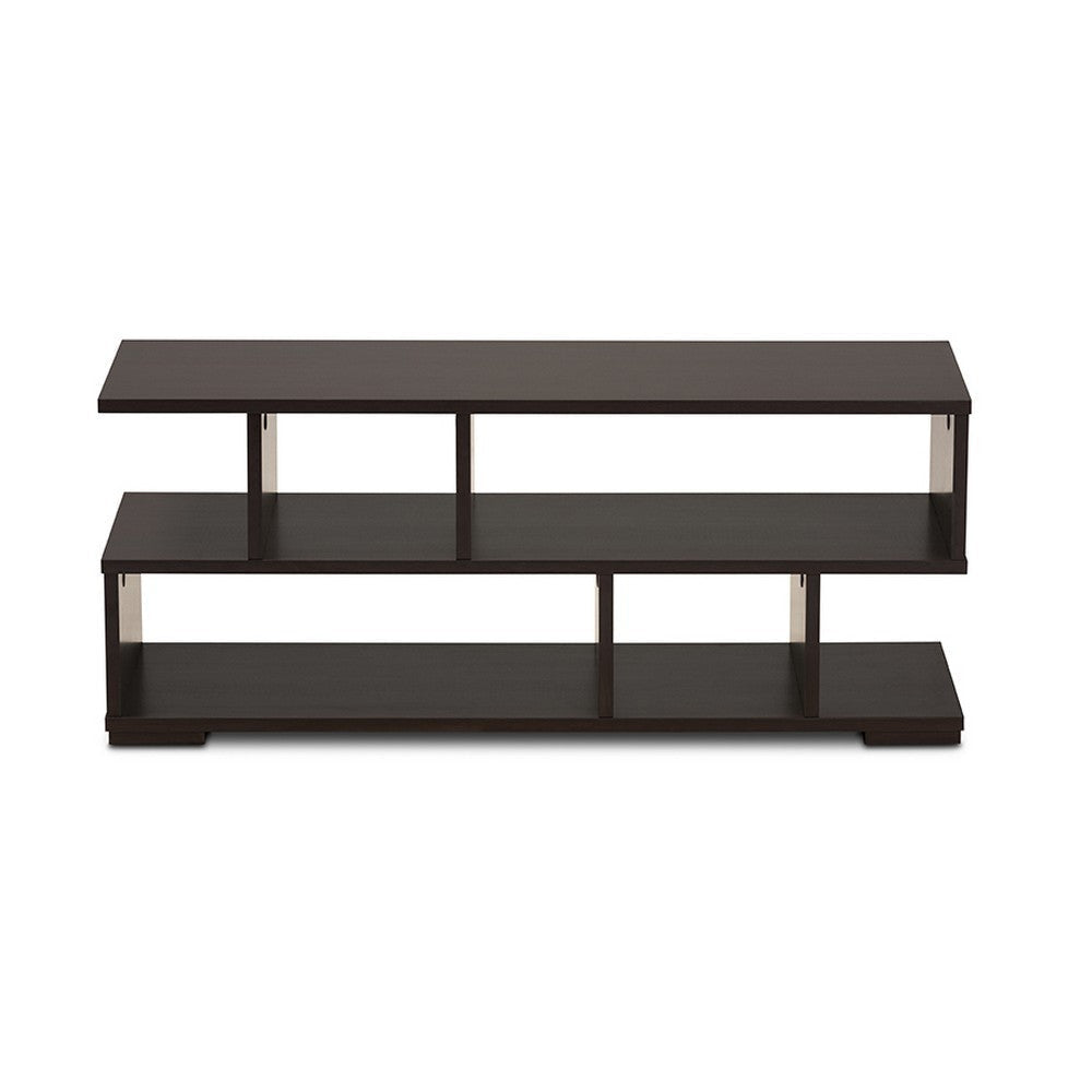Baxton Studio Arne Modern and Contemporary Dark Brown Finished Wood TV Stand WHI-TV8001-Wenge-TV