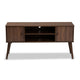 Baxton Studio Alard Mid-Century Modern Walnut Brown Finished 2-Door Wood TV Stand WHI-TV8002-Columbia-Walnut-TV