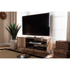 Baxton Studio Iver Modern and Contemporary Rustic Oak Finished 1-Door Wood TV Stand