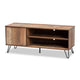 Baxton Studio Iver Modern and Contemporary Rustic Oak Finished 1-Door Wood TV Stand WHI-TV8005-Vintage-Oak-TV