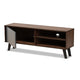 Baxton Studio Mallory Modern and Contemporary Two-Tone Walnut Brown and Grey Finished Wood TV Stand WHI-TV8009-Walnut-Grey-TV