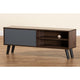 Baxton Studio Mallory Modern and Contemporary Two-Tone Walnut Brown and Grey Finished Wood TV Stand WHI-TV8009-Walnut-Grey-TV