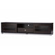 Baxton Studio Beasley 70-Inch Dark Brown TV Cabinet with 2 Sliding Doors and Drawer WHI-TV834180-Wenge