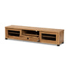 Baxton Studio Beasley Modern and Contemporary Oak Brown Finished Wood 1-Drawer TV Stand WHI-TV834180-Wotan-Oak
