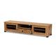 Baxton Studio Beasley Modern and Contemporary Oak Brown Finished Wood 1-Drawer TV Stand WHI-TV834180-Wotan-Oak