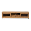 Baxton Studio Beasley Modern and Contemporary Oak Brown Finished Wood 1-Drawer TV Stand WHI-TV834180-Wotan-Oak