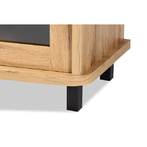 Baxton Studio Walda Modern and Contemporary Oak Brown Finished Wood 2-Drawer TV Stand