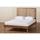 Baxton Studio Takeo Mid-Century Modern Transitional Ash Walnut Finished Wood Full Size Platform Bed