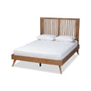 Baxton Studio Takeo Mid-Century Modern Transitional Ash Walnut Finished Wood King Size Platform Bed