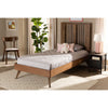 Baxton Studio Takeo Mid-Century Modern Transitional Ash Walnut Finished Wood Twin Size Platform Bed