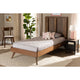 Baxton Studio Takeo Mid-Century Modern Transitional Ash Walnut Finished Wood Twin Size Platform Bed